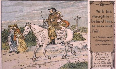 En bonde gick på trav på sitt grå sto av Randolph Caldecott