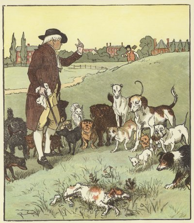 En elegi på döden av en galen hund av Randolph Caldecott