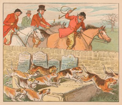 När hundarna kommer till synen, c1883. av Randolph Caldecott
