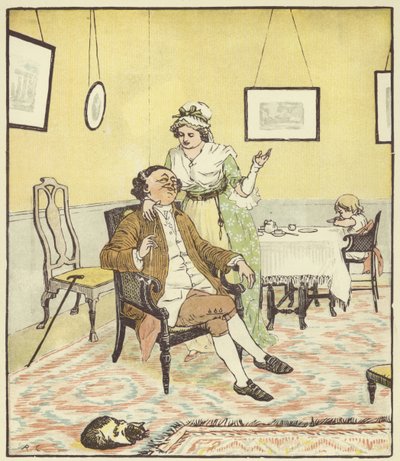 John Gilpin (färg litho) av Randolph Caldecott