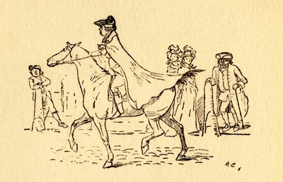John Gilpin ger sig ut på sin resa till Edmonton, 1878, c1918. av Randolph Caldecott