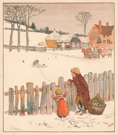 Fågelfällan, mitten av slutet av 1800-talet. av Randolph Caldecott