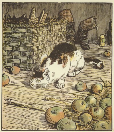 The House That Jack Built (färg litho) av Randolph Caldecott