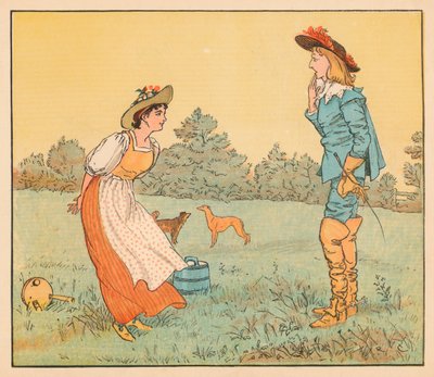 Då kan jag inte gifta mig med dig, min vackra piga!, c1882. av Randolph Caldecott