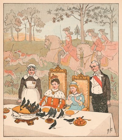 Var inte det en läcker rätt att ställa inför kungen, 1880. av Randolph Caldecott