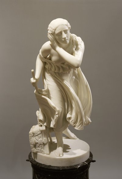 Nydia, The Blind Flower Girl of Pompeii, ca 1888 (marmor) av Randolph Rogers