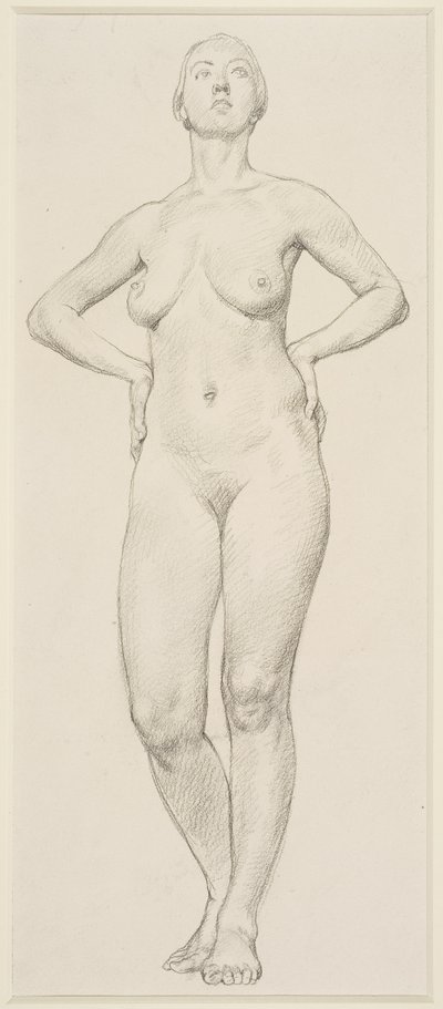 En studie av en kvinna (penna på papper) av Randolph Schwabe
