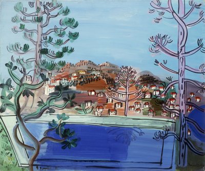 En pool vid Golfe Juan; Le Reservoir a Golfe Juan av Raoul Dufy