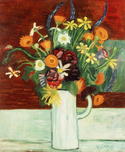 Blombukett i en vas; Bouquet de Fleurs dans un Vase av Raoul Dufy