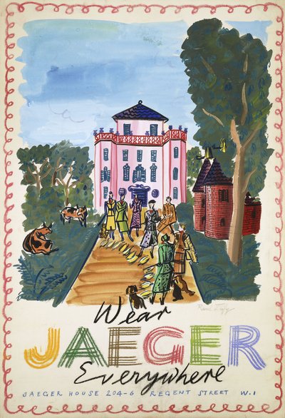 Jakt; La Chasse, ca 1936 (gouache på papper) av Raoul Dufy