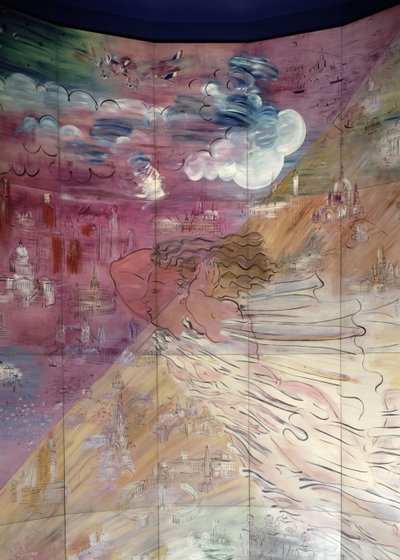 La Fee Electricite, detalj av den vänstra sidan av Raoul Dufy