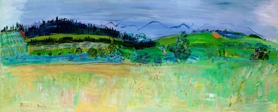Landskap i Pyrénées-Orientales, från Route du Boulou av Raoul Dufy