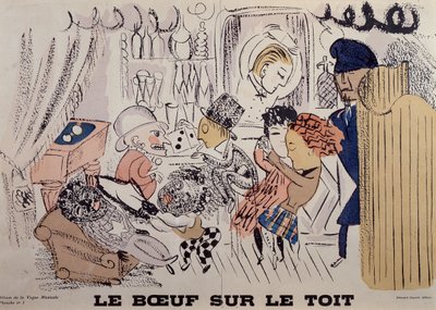 Le Boeuf sur le Toit, illustration från det första numret av "La Vogue Musicale av Raoul Dufy