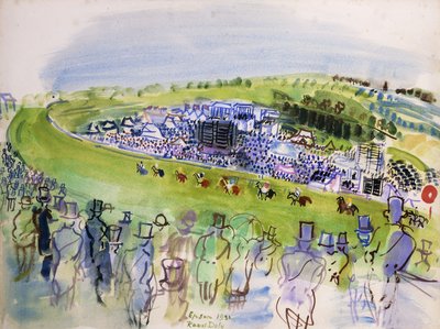Le Jour du Derby (Epsom, Royal Enclosure) av Raoul Dufy