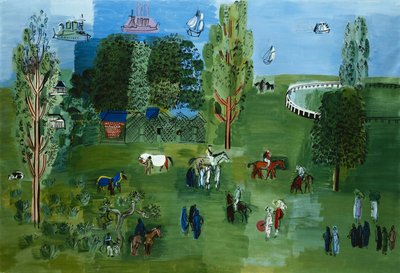 Le Paddock, ca 1926 (olja på duk) av Raoul Dufy