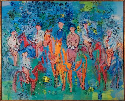 Les Cavaliers sous Bois (olja på duk) av Raoul Dufy