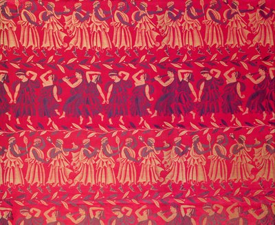 "Orpheus kortege", sidendamast formgiven av Raoul Dufy (1878-1953), vävd av Bianchini-Ferier av Raoul Dufy