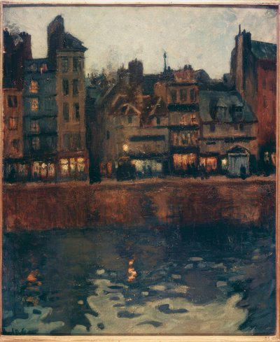 Hamnen i Le Havre i skymningen av Raoul Dufy