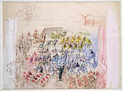 The Symphony Orchestra (akvarell på papper) av Raoul Dufy
