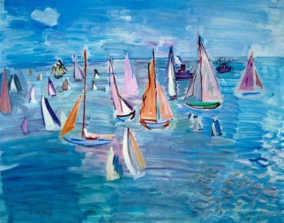 Regattorna, 1900-talet (olja på duk) av Raoul Dufy