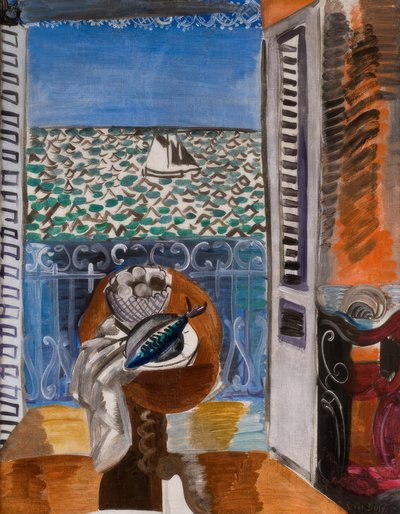 Utsikt genom ett fönster, Trevlig av Raoul Dufy