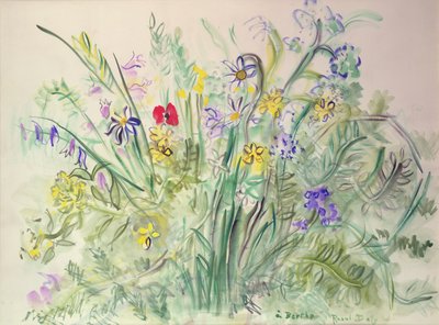 Vilda blommor (akvarell på papper) av Raoul Dufy