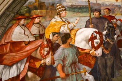 Möte mellan St. Leo den store och Attila. 1511-1514 (fresk) av Raphael