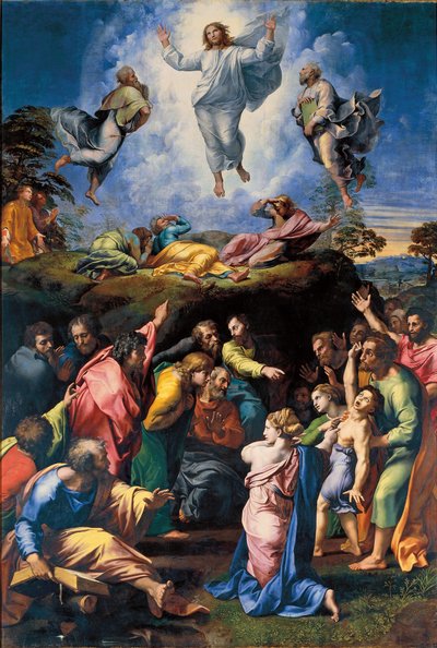 The Transfiguration, c.1519-20 (olja på panel) av Raphael