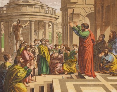 St. Paulus predigt in Athen von Raphael (1483-1520) (after)