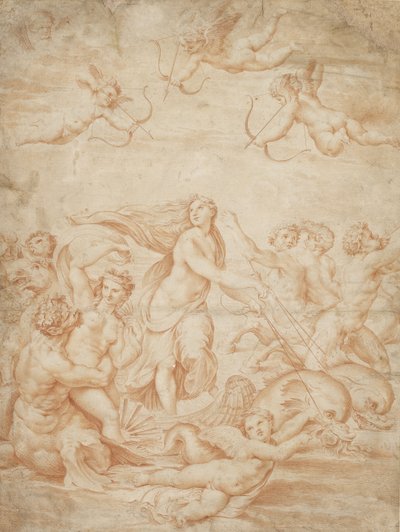 Galateas triumf av after Raphael