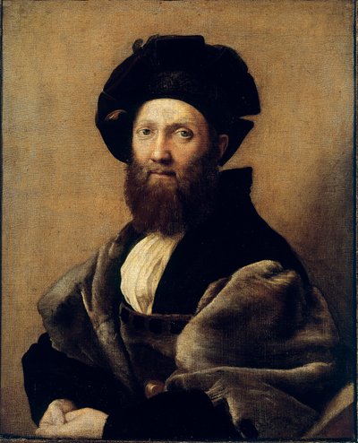 Porträtt av Baldassare Castiglione (Olja på duk av Raphael
