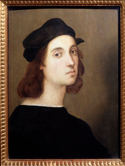 Självporträtt - olja på trä, ca 1504-1506 av Raphael