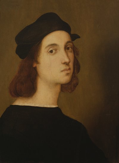 Självporträtt (olja på panel) av Raphael