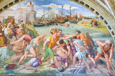Die Schlacht von Ostia von Raphael (1483-1520)