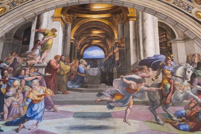Die Vertreibung des Heliodorus aus dem Tempel, Raum des Heliodorus von Raphael (1483-1520)