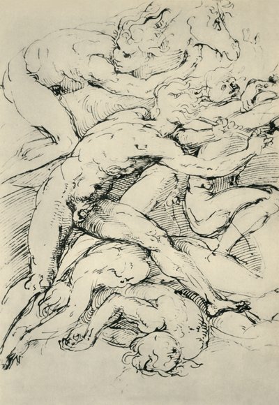 Stridsscenen, tidigt 1500-tal, 1943. av Raffaello Sanzio Raphael