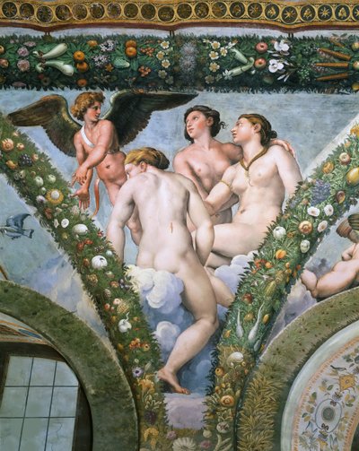 Amor och de tre nåderna, 1517-1518. av Raphael