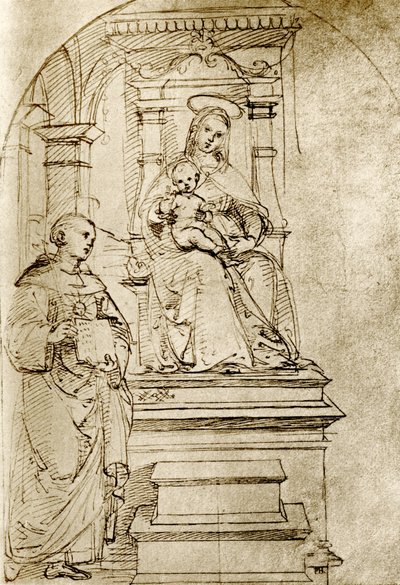 Madonna på tron av Raffaello Sanzio Raphael