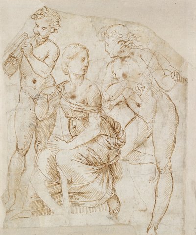 Grupp av musiker, tidigt 1500-tal av Raphael