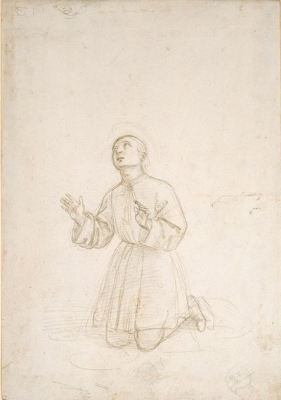 Knästående figur av en ungdom, c1503 av Raphael