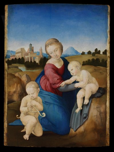 Madonnan med barnet och den unge Johannes Döparen av Raphael