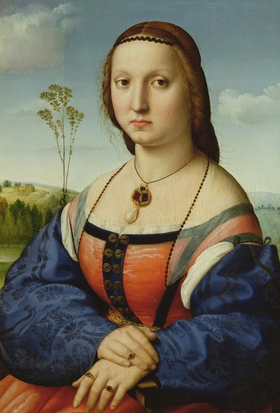 Porträtt av Maddalena Doni, 1506 av Raffaello Sanzio Raphael