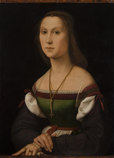 Porträtt av en ung kvinna La Muta, ca 1507. av Raphael