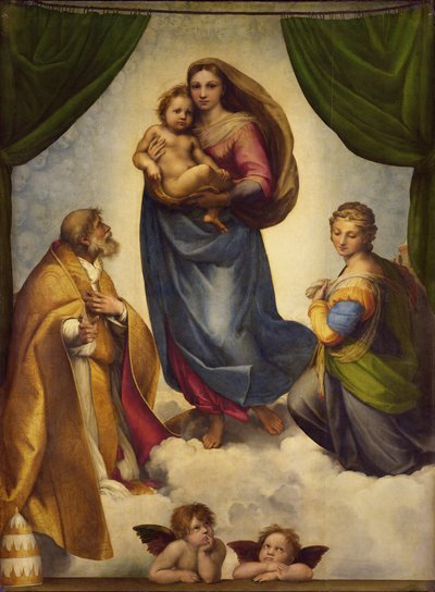 Madonnan i Sixtinska kapellet av Raphael