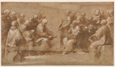 Studie för The Disputation of the Holy Sacrament, 1508-1510. av Raphael