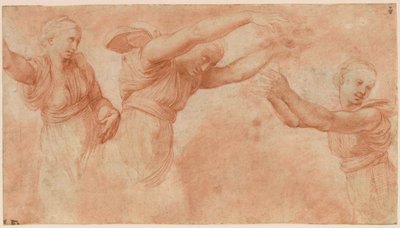 Studie för gudarna som firar bröllopet mellan Psyke och Amor, 1518-1519. av Raphael