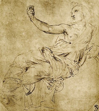 Muse Euterpe av Raffaello Sanzio Raphael