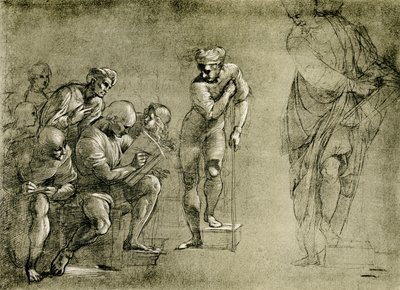 Pythagorasgruppen från Atens skola av Raffaello Sanzio Raphael
