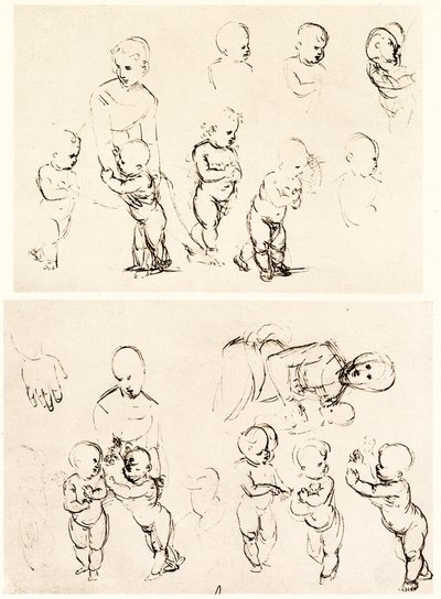 Olika mönster för Madonna på landsbygden av Raffaello Sanzio Raphael