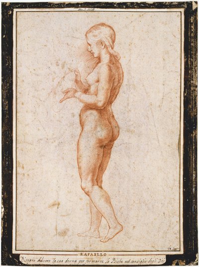 Ung kvinnlig figur i profil, ca 1517. av Raphael